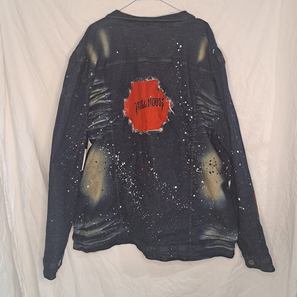 Jewel House Frosted Denim Jean Jacket 4X Paint Splatter Brand New With Tags - Picture 9 of 14